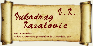 Vukodrag Kasalović vizit kartica